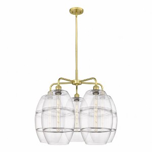 Vaz - 5 Light Stem Hung Chandelier In Industrial Style-24 Inches Tall and 28 Inches Wide - 1 of 1