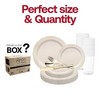 Smarty Had A Party Ivory w/ Gold Vintage Rim Plastic Wedding Set - 60 Sets - 3 of 4