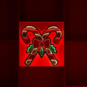 Holiday Infinity Double Candy Cane – 22.5"H Indoor Christmas Decor By Melrose - 1 of 3