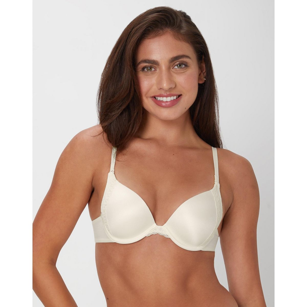 Natural Boost Demi T-Shirt Underwire Push-Up Bra, Lace Trim