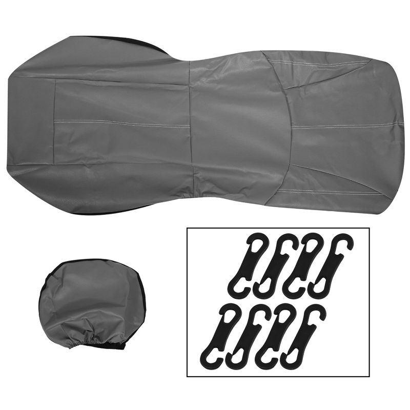 Unique Bargains Universal PU Leather Car Front Seat Cover 2Pcs, 5 of 6
