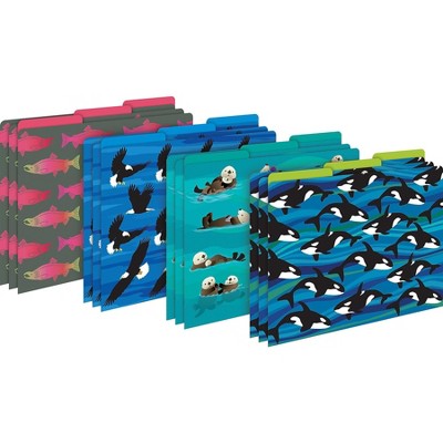 Barker Creek Sea & Sky File Folders 1/3 Cut Letter-Size Multi-Design Fashion 1377