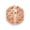 Black Bow Jewelry 14k Rose Gold Diamond-Cut Filigree Ball Chain Slide, 10mm (3/8 inch) - 2 of 4