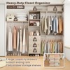 GlasFlength Closet System Sets Modern Closet Cabinet with Drawers and Shelves, for Living Room, Dining Room, Beige, 111"*53"*26" - 3 of 4