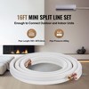 VEVOR 16FT Mini Split Line Set, 1/4" & 1/2" O.D Copper Pipes Tubing and Triple-Layer Insulation,for Air Conditioning or Heating Pump Equipment,White - 3 of 4
