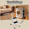 TopComfy 2 Step Stool Folding Ladder with Anti Slip Wide Pedals Handrails Portable Heavy Duty for Home Kitchen Office, White, 15.74"*2.75"*35.23" - 4 of 4