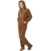 Footed Pajamas - Teddy Bear Kids Hoodie Chenille One Piece - 3 of 4