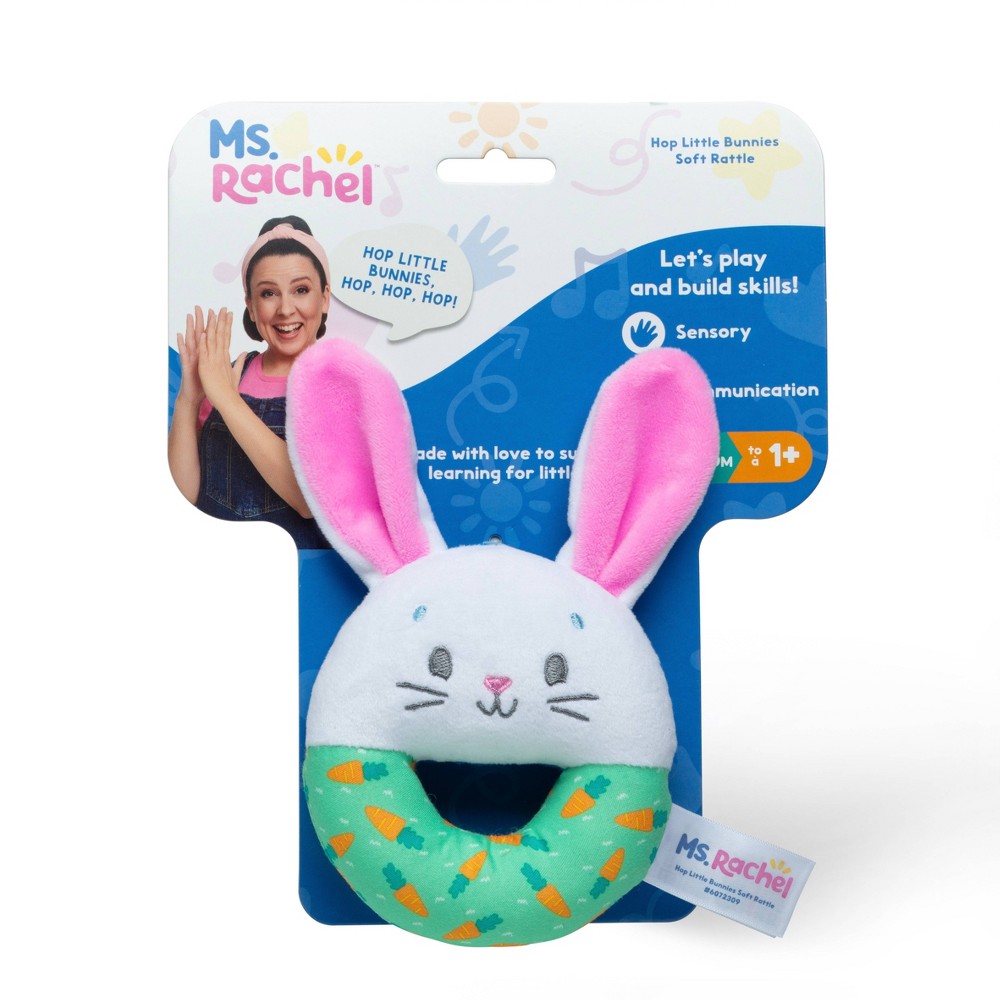 Ms. Rachel Hop Little Bunnies Soft Rattle
