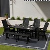 WestinTrends 6 Piece Outdoor Patio Dining Table and Armchair Dining Bench Set - 2 of 2