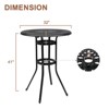 Karl Home Brionie Round Aluminum Outdoor Bar Table - 2 of 4