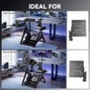GTPLAYER Flight Racing Simulation Stand, Foldable Gaming Stand, Compatible with Logitech/Thrustmaster/PXN Gaming Devices, Black - 3 of 4