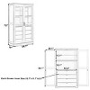 Large Wood Kitchen Pantry Cabinet with Glass Doors and Drawers,Freestanding Farmhouse Storage Organizer for Kitchen or Dining Room-Coolbibila - 4 of 4