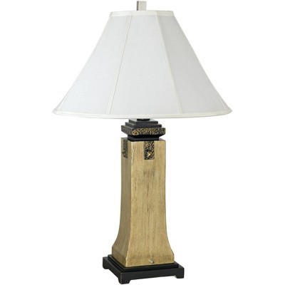 Tarnished Silver Western Rustic Table Lamp