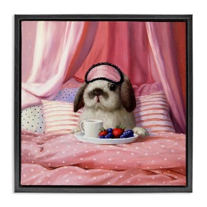 Stupell Industries Bunny with Breakfast In Bed, 18" x 18" - 1 of 4