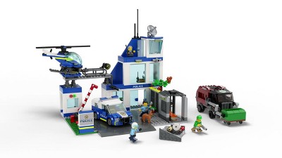 LEGO City Police Station with Van, Garbage Truck & Helicopter Toy 60316,  Gifts for 6 Plus Year Old Kids, Boys & Girls with 5 Minifigures and Dog Toy