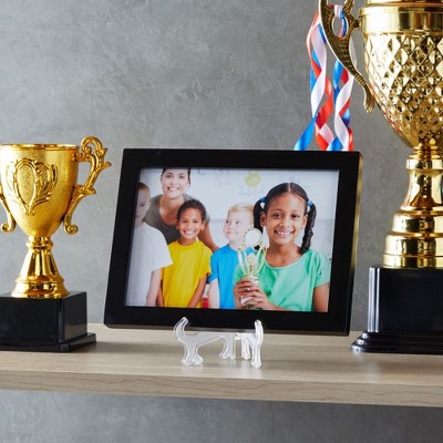 Clear Plastic Mini Easels for Photos and Cards, 4-Inch, 24 Pack