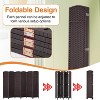 FDW Round Top Woven Room Divider  4/6-Panel Foldable Partition Screen  for Home Office - 4 of 4