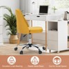 Musment Modern Fabric Armless Adjustable Swivel Office Desk Chairs with Wheels - 4 of 4