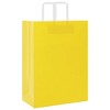 vidaXL Paper Bags 50 pcs with Handles Yellow 12.6x6.7x17.3" - 3 of 4