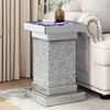 Dexmalle Silver Square Mirrored End Table - 2 of 4