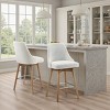 Art Leon Comfortable Upholstered Counter Height and Swivel Barstool with Solid Wood Frame - 3 of 3
