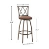3 Piece Dining Table Set for 2, Counter Height Bar Kitchen Table Set with Storage Shelf, Pub Dining Table Set for Bar Kitchen Restaurant Small Space - 4 of 4