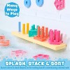 20-Piece Foam Shape Sorter Bath Toy, Color Sorting and Stacking Set that Sticks to Tub Walls - 3 of 4