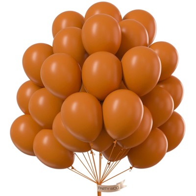 PartyWoo Balloons Burnt Orange Terracotta Rust 12 Inch 50 pcs