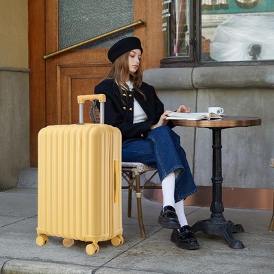 20"/24"/28" 3 pcs/set in ABS Spinner Wheel Luggage, Carry on Suitcase with Cup Holder & USB Port & Phone Holder
