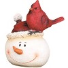 Transpac Set of 3 Resin Snowman and Cardinal Figurines - Charming Christmas Decorative Objects for Holiday Cheer - 2 of 4