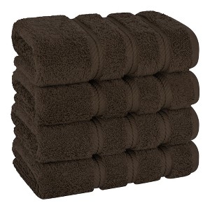 American Soft Linen Luxury Turkish 4 Piece Hand Towel Set, 100% Cotton  16x28 inches Soft and Quick Dry Hand Towels for Bathroom - 1 of 4