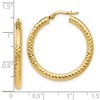 Black Bow Jewelry 3mm Crisscross Round Hoop Earrings in 14k Yellow Gold, 30mm - 4 of 4