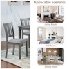 Aukfa Set of 4 Wooden Dining Chairs – Upholstered Padded Seat, Modern Kitchen & Dining Room Side Chairs - 4 of 4