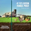 VEVOR 4 Feet Fence Post, 10 Pack U-Channel Heavy Duty Metal Fence Posts, Sturdy Steel Fence Stakes for Garden Yard, Lawn, Farms, Green - 4 of 4