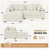 MOONMISS 110"L-Shape Modern Sectional Cloud Sofa with Chaise, Extra Large Sleeper Couches Corduroy with 8pcs Pillows for Living Room, Bedroom - 2 of 4