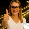 grinderPUNCH Super Dark Polarized Black Sunglasses  Biker Style Rider  Wrap Around Style Lightweight UV Protection - 3 of 4