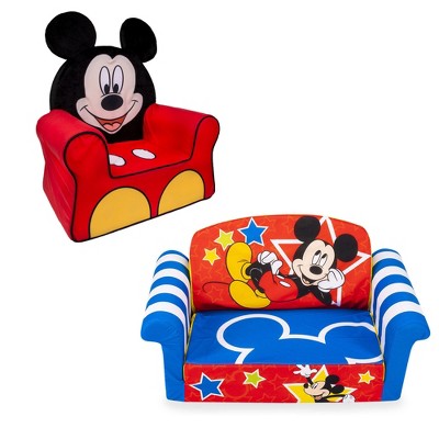Mickey Mouse Roadsters Marshmallow Furniture Comfy Foam Toddler Chair Furniture 