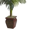 4.5ft Artificial Golden Cane Palm in Decorative Container - Nearly Natural - image 3 of 3