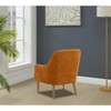 TIRAMISUBEST Chenille Accent Chair - Modern Comfy Armchair with Wood Legs for Living Room, Bedroom & Office (Orange) - 4 of 4