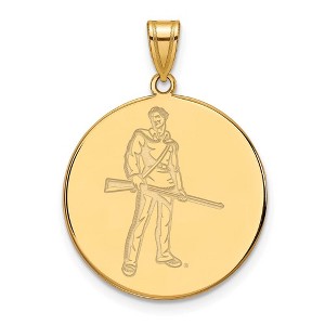 Black Bow Jewelry 10k Yellow Gold West Virginia Mountaineers NCAA Extra Large Pendant - 1 of 3