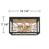 Possini Euro Design Carrine Modern Ceiling Light Flush Mount Fixture 14 1/4" Wide Black Gold 4-Light Clear Crystal for Bedroom Kitchen Living Room - 4 of 4