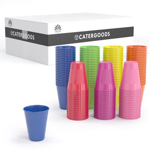 Exquisite 7 Ounce Assorted Color Drinking Cups Plastic Disposable Cups -  700 Count : Target