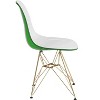 LeisureMod Cresco Modern Acrylic Dining Chairs (Set of 4) – Eiffel Gold Chrome Base, Stylish Accent Chairs for Contemporary Dining Rooms & Kitchens - 4 of 4