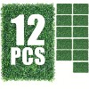 ORRD 12PCS 24"x16" UV-Protected Artificial Boxwood Panels for Green Wall, Garden, Weddings - 3 of 4