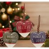 Heart Christmas Ornaments Sentiment Designs – Foam Set of 12 by Melrose - 2 of 3