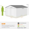 11' x 9' Outdoor Storage Shed, Garden Tool Metal Shed with Foundation Kit, Double Lockable Door, Air Vents and Sloping Roof, for Backyard, Patio, Lawn - 3 of 4