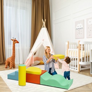 Kids' Indoor Climbers, Soft Foam Climbing Blocks for Toddlers, Soft Climbing Indoor Set, Climbing and Sliding - 1 of 4