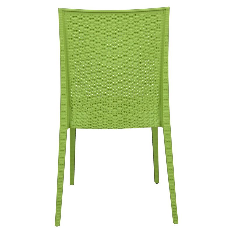 LeisureMod Mace Outdoor Plastic Dining Chair Stackable Design, 5 of 10
