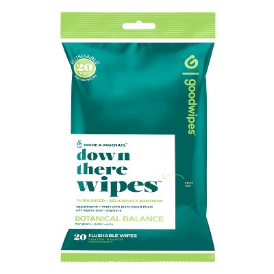 Goodwipes Down There Botanical Balance Wipes - 20ct