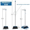 Standing Dustpan and Broom Set with 52" Long Extendable Handle, for Indoor, Kitchen, Office, and Lobby Floor Cleaning - 2 of 4